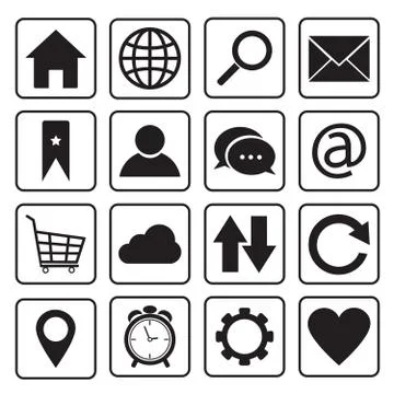 Website and internet icons Stock Illustration