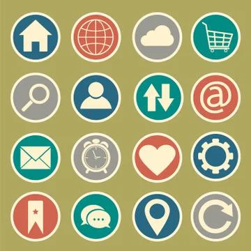 Website and internet icons Stock Illustration