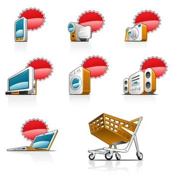 Website and Internet icons Stock Illustration