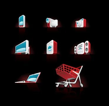 Website and Internet icons Stock Illustration
