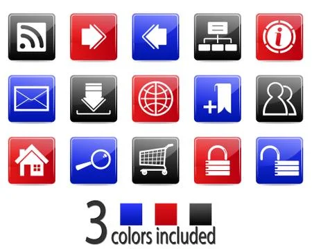 Website and Internet icons. Vector Stock Illustration