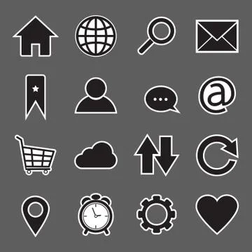 Website and internet sticker icon Stock Illustration