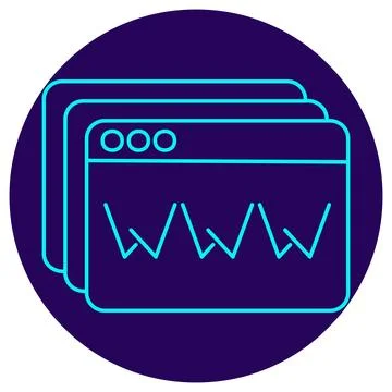 Website and Web Services icon. Vector thin line illustration Stock Illustration