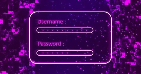 Website app animated professional digital login sign up page motion graphic.. Stock Illustration