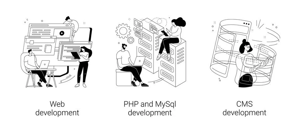 Website architecture abstract concept vector illustrations. Stock Illustration