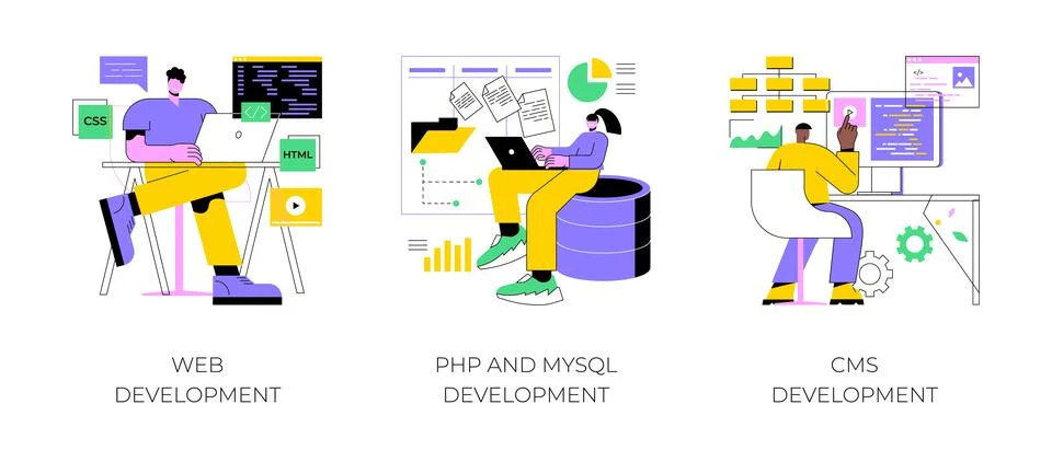 Website architecture abstract concept vector illustrations. Stock Illustration