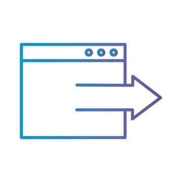 Website with arrow gradient style icon vector design 스톡 일러스트