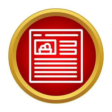 Website article page icon showing content layout イラスト素材