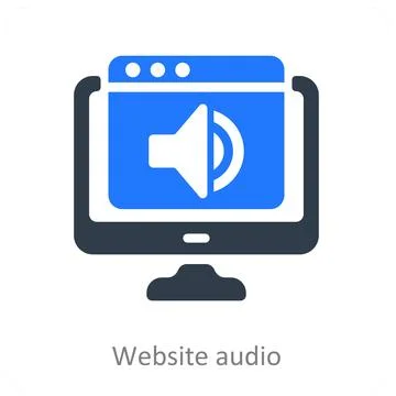 Website Audio Stock Illustration