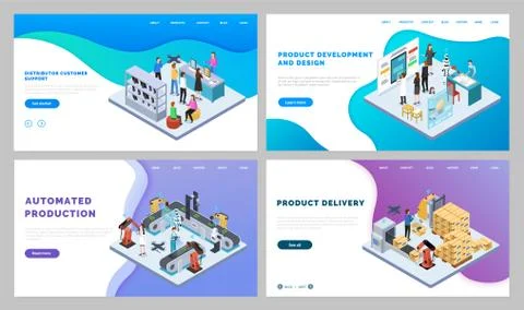 Website of Automated Product Development, Shipment 스톡 일러스트