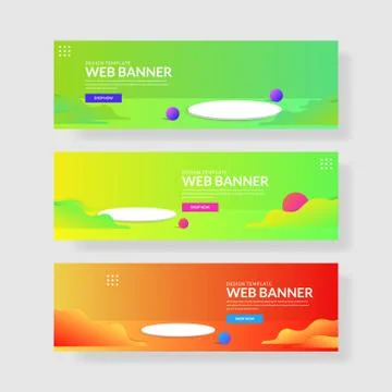 Website banner ui ux Stock Illustration
