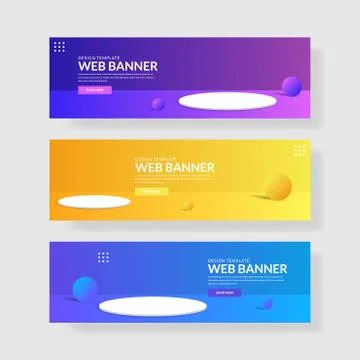 Website banner ui ux Stock Illustration