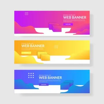 Website banner ui ux Stock Illustration