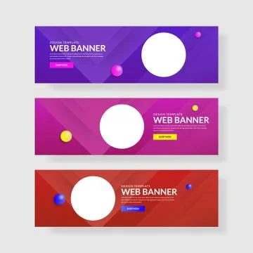 Website banner ui ux Stock Illustration