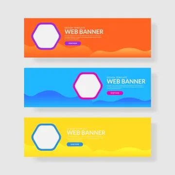 Website banner ui ux Stock Illustration