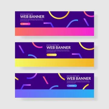 Website banner ui ux Stock Illustration