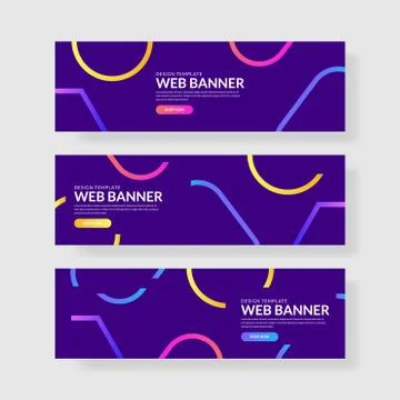 Website banner ui ux Stock Illustration