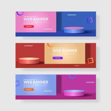 Website banner ui ux Stock Illustration