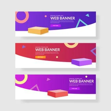 Website banner ui ux Stock Illustration