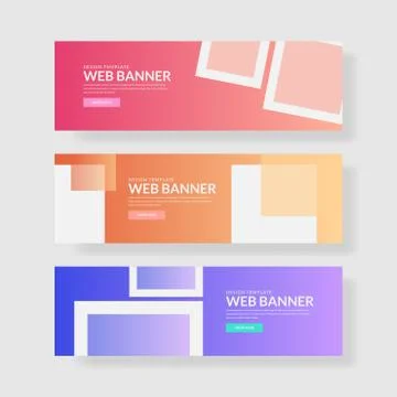 Website banner ui ux Stock Illustration