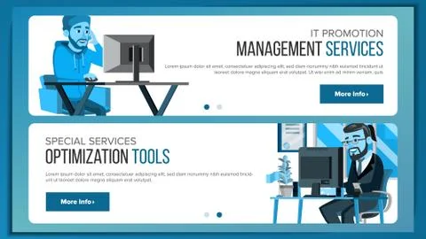 Website Banners Design Template Vector. Business Graphic. Responsive Banner Stock Illustration