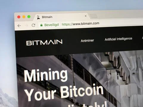 Website of Bitmain Technologies Ltd. Stock Photos