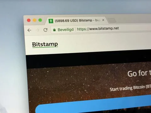 Website of Bitstamp Stock Photos