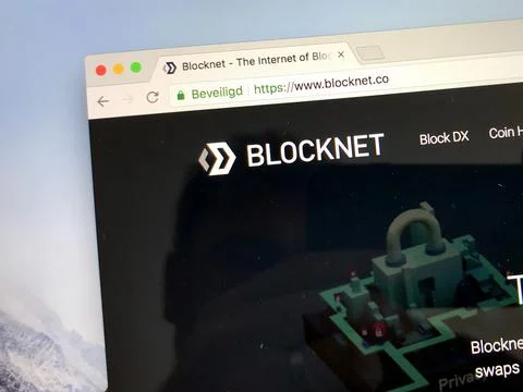 Website of Blocknet Stock Photos