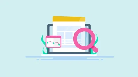 Website bounce rate SEO analytics animation. Stock Footage 196908992