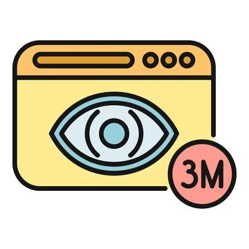 Website browser with eye icon symbolizing web traffic analytics 스톡 일러스트