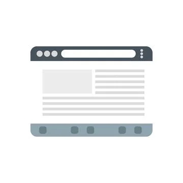Website browser icon flat vector. Computer internet イラスト素材
