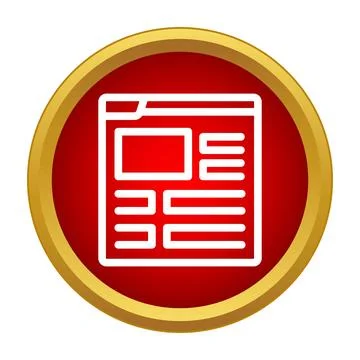 Website browser interface displaying online digital content icon Stockillustratie