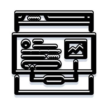 Website browser interface presenting content management system Stock Illustration