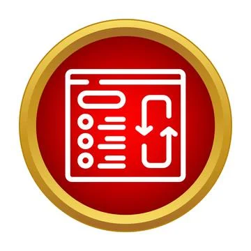 Website browser interface reloading page refresh icon Illustrazione stock