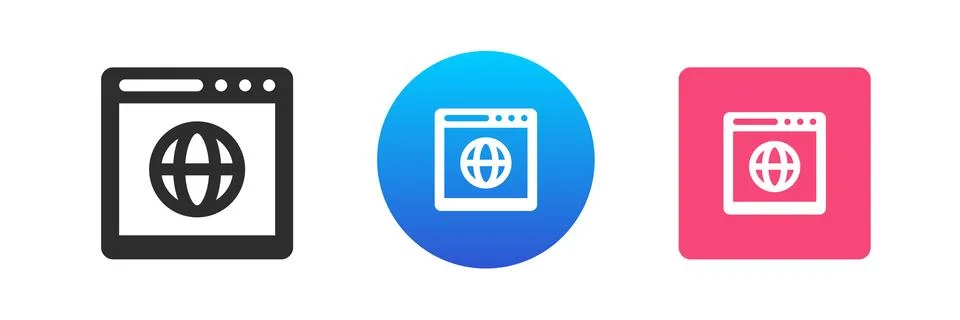 Website browser internet searching global information digital connection ic.. 스톡 일러스트