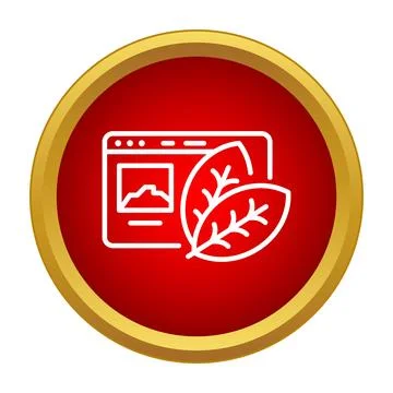 Website browser with leaves showing eco friendly web design Stock Illustration