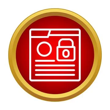 Website browser with padlock icon illustrating data security イラスト素材