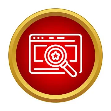 Website browser search bar finding star rating and customer review Stock Illustration