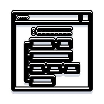 Website browser showing sitemap structure organization Stock Illustration