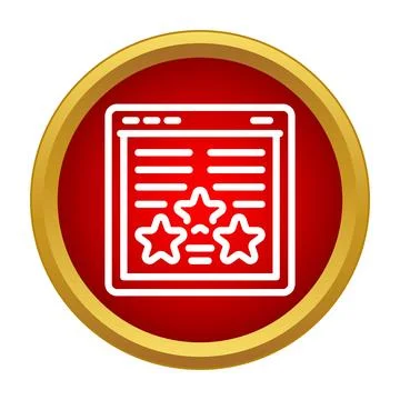 Website browser with stars for online feedback rating Illustrazione stock