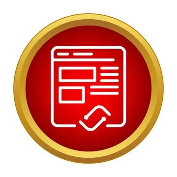 Website browser with update refresh arrows icon 스톡 일러스트