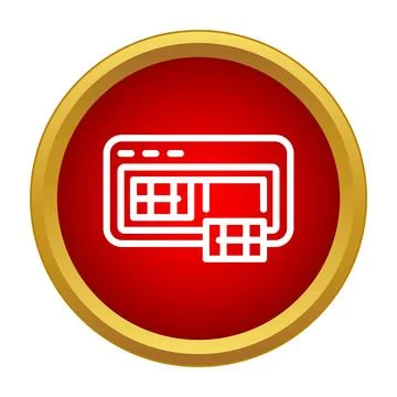 Website browser user interface displaying content blocks Stock Illustration