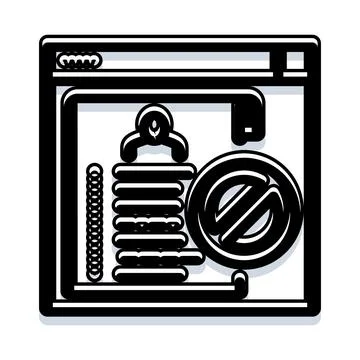Website browser window displaying access denied symbol Stockillustratie
