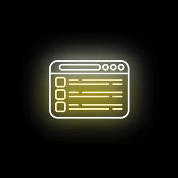 Website browsing interface showing glowing neon effect イラスト素材