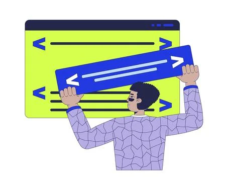 Website builder 2D illustration concept イラスト素材