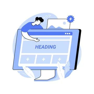 Website builder isolated cartoon vector illustrations. Stock Illustration