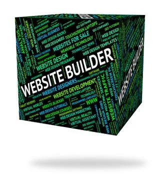 Website Builder Means Websites Construction And Constructor Ilustración de archivo