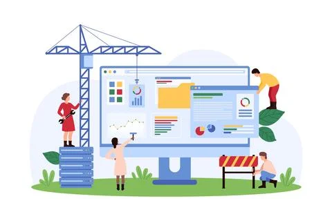 Website Building and Development Concept Ilustración de archivo