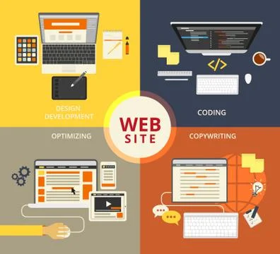 Website building Stock Illustration