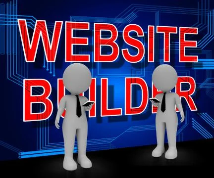 Website Building Software Coding Solution 3d Rendering Illustrazione stock